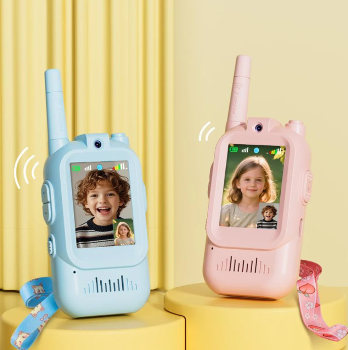 Kids Video Walkie Talkie Toy (2-Pack) - Rechargeable Fun Voice Changing Function for Boys & Girls